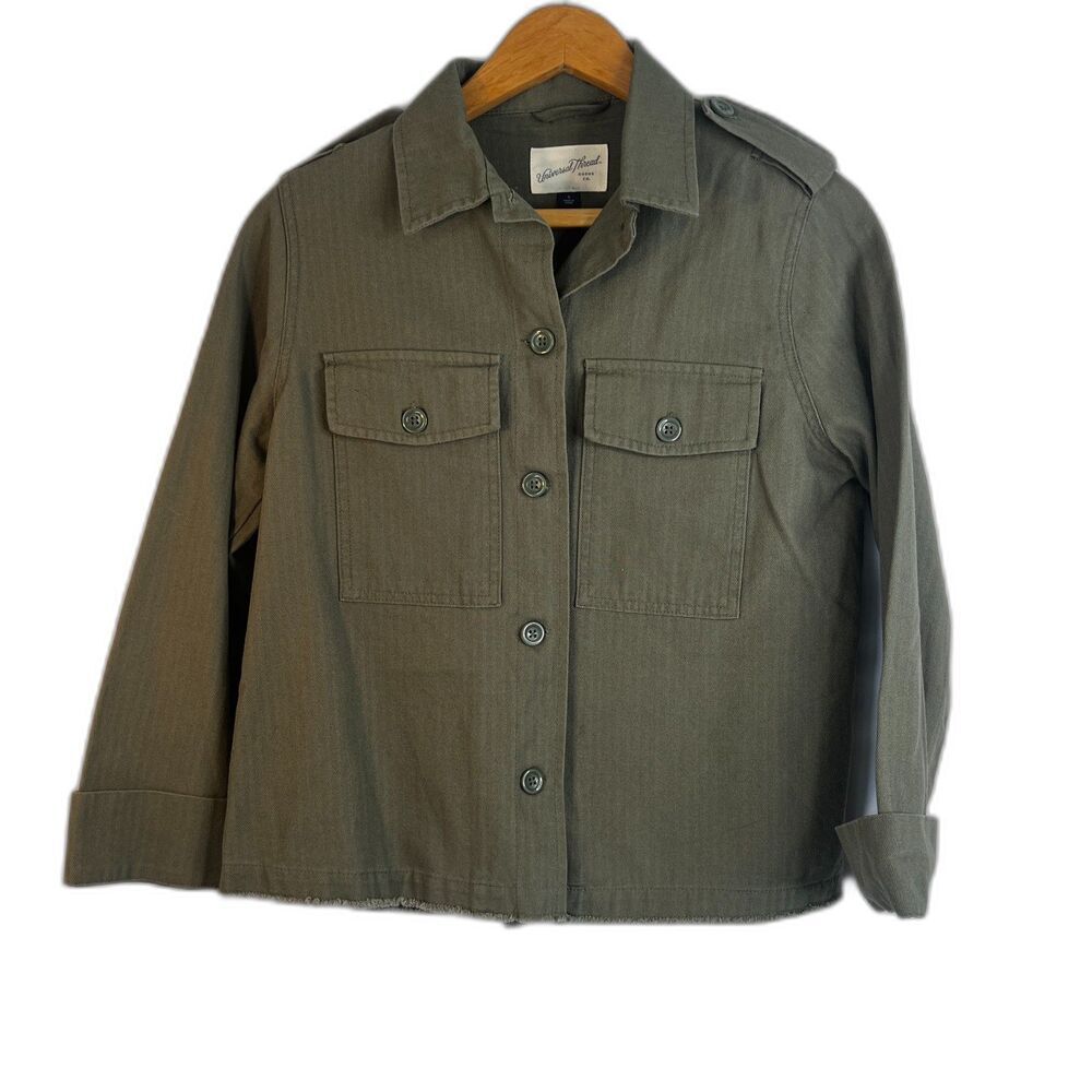 Universal Thread Military Style‎ Cropped Casual Lightweight Jacket Cotton Sz SM